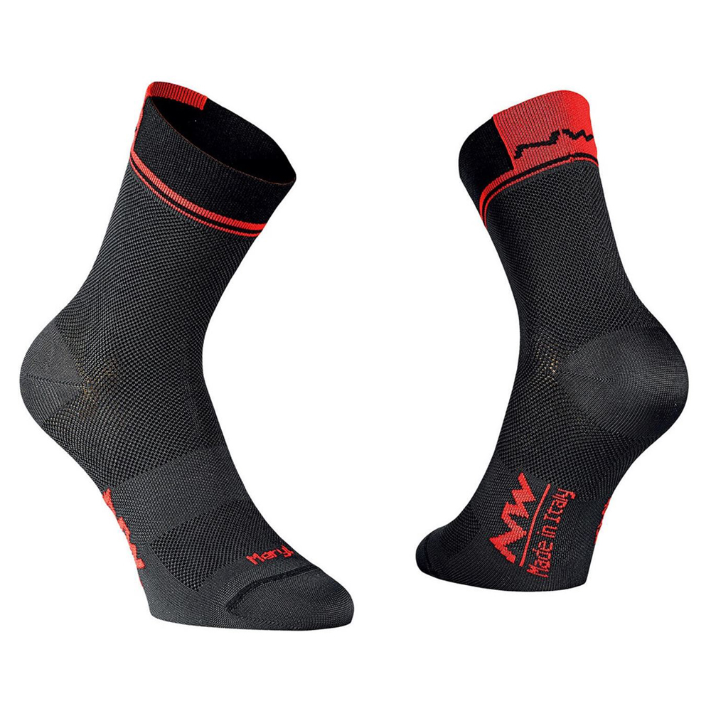 Κάλτσες Ποδηλασίας Northwave Logo 2 High SS18 Μαύρο Κόκκινο - buyeasy.gr