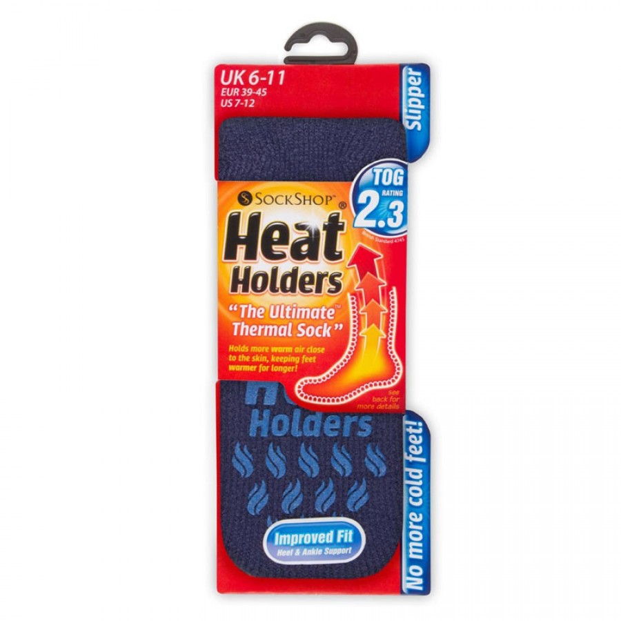 Κάλτσες Ανδρικές Θερμικές Slipper Socks Deep Blue Heat Holders® 80012 -  buyeasy.gr