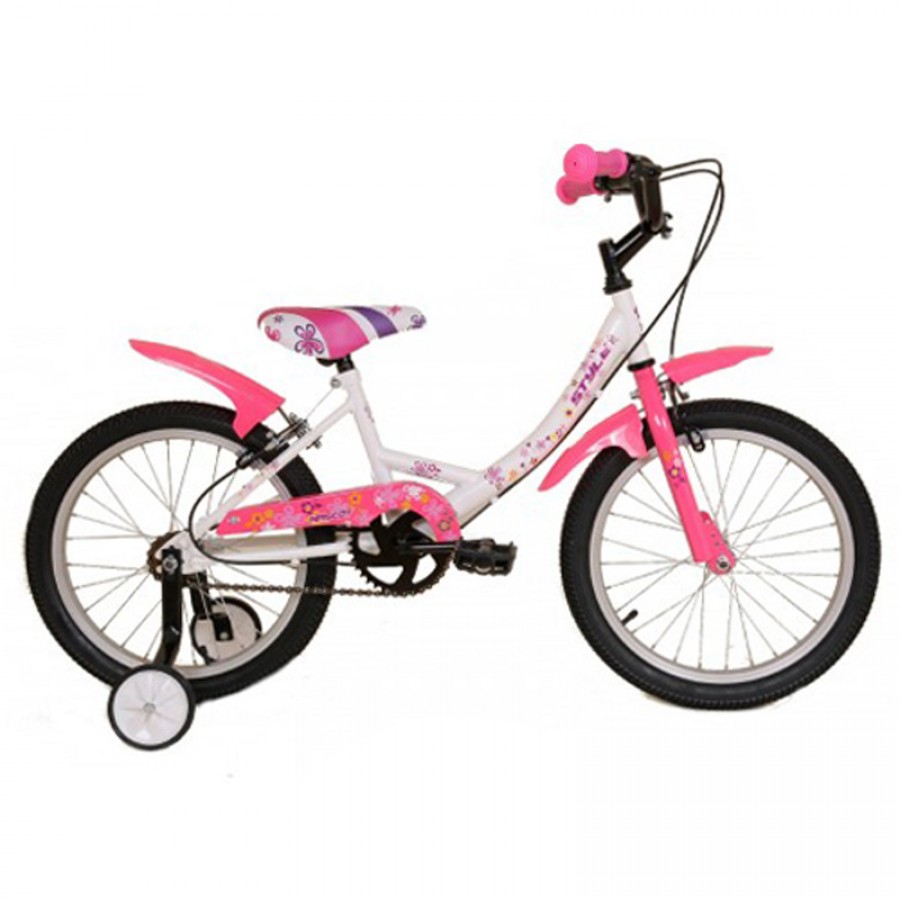 Παιδικό Ποδήλατο Style Challenger 18 Λευκό Ροζ - buyeasy.gr