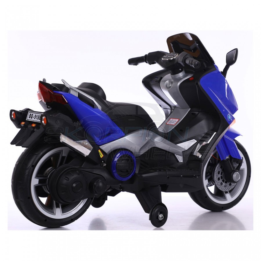 Ηλεκτροκίνητη Παιδική Μηχανή Scorpion Wheels Yamaha T-Max Style 12V Μπλε  5245091 - buyeasy.gr