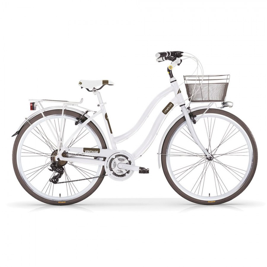 Ποδήλατο Πόλης MBM Vintage 28 019/020 21 Ταχύτητες Λευκό Καφέ - buyeasy.gr