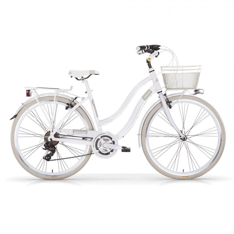 Ποδήλατο Πόλης MBM Vintage 28 019/020 21 Ταχύτητες Λευκό Κρεμ - buyeasy.gr