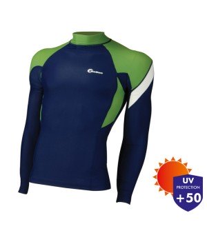 Rash Guard Ανδρικό Μακρύ Μανίκι S BlueWave Μπλε Πράσινο 64606