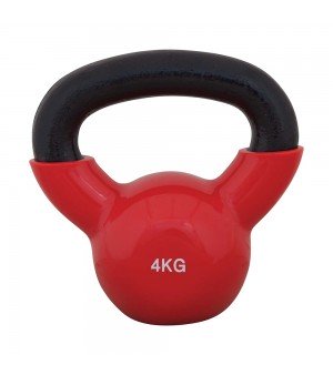 Kettlebell με επένδυση Βινυλίου 4kg Κόκκινο Amila 44504