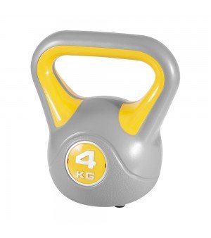 Kettlebell Πλαστικοποιημένο 4kg Κίτρινο Amila 84691