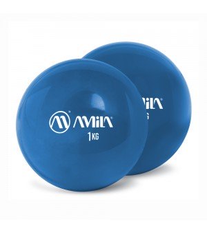 Μπάλα Pilates Palm Ball Two-Pack 1Kg Μπλε Amila 96717